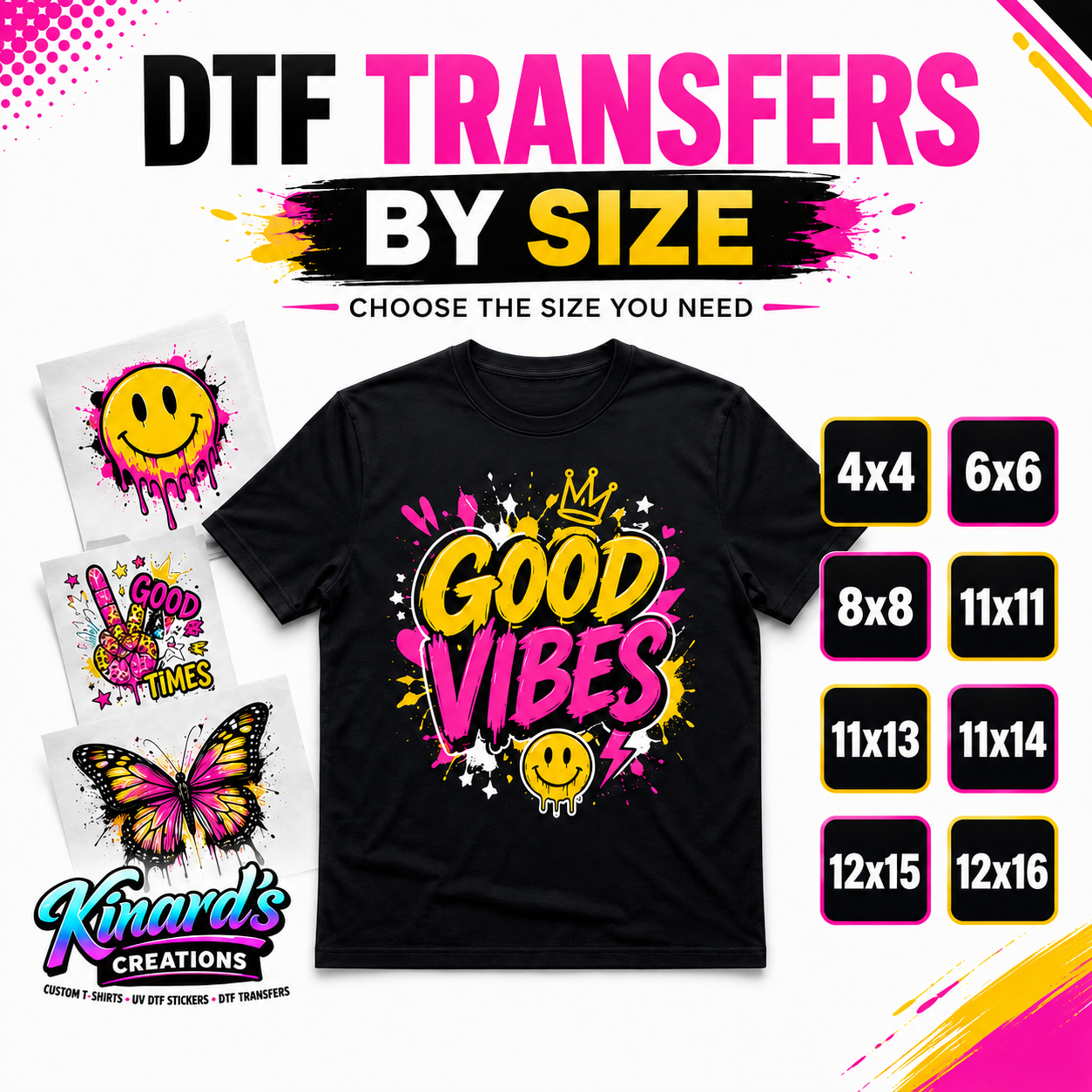 DTF Transfers By Size